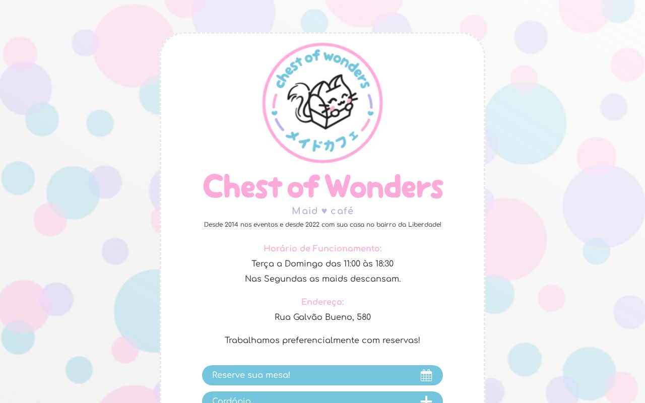 Chest of Wonders Maid café